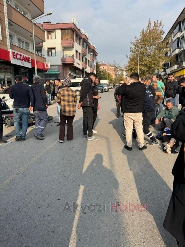İki kişinin yaralandığı kaza kamerada
