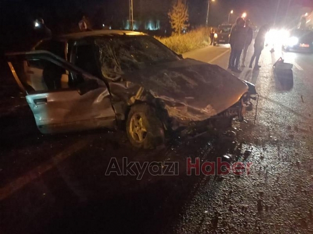 Ormanköy yolunda kaza 2 yaralı