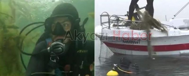Sapanca Gölü'nde hayalet ağlar toplandı
