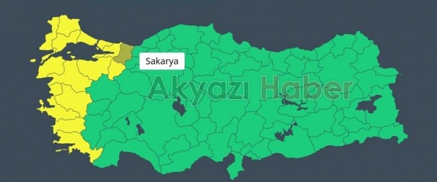 Sakarya için sarı kodlu fırtına ve yağış uyarısı