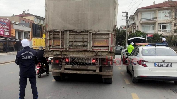 Sakarya'da ağır tonajlı araçlara yönelik denetim