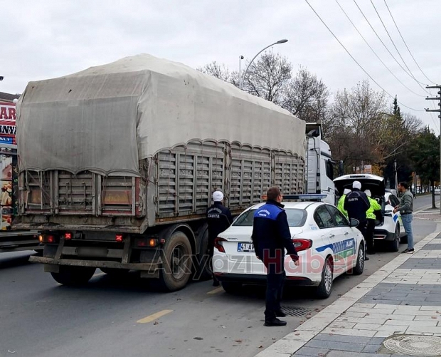 Sakarya'da ağır tonajlı araçlara yönelik denetim