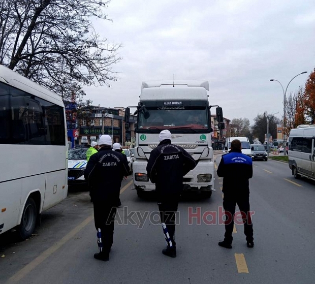 Sakarya'da ağır tonajlı araçlara yönelik denetim