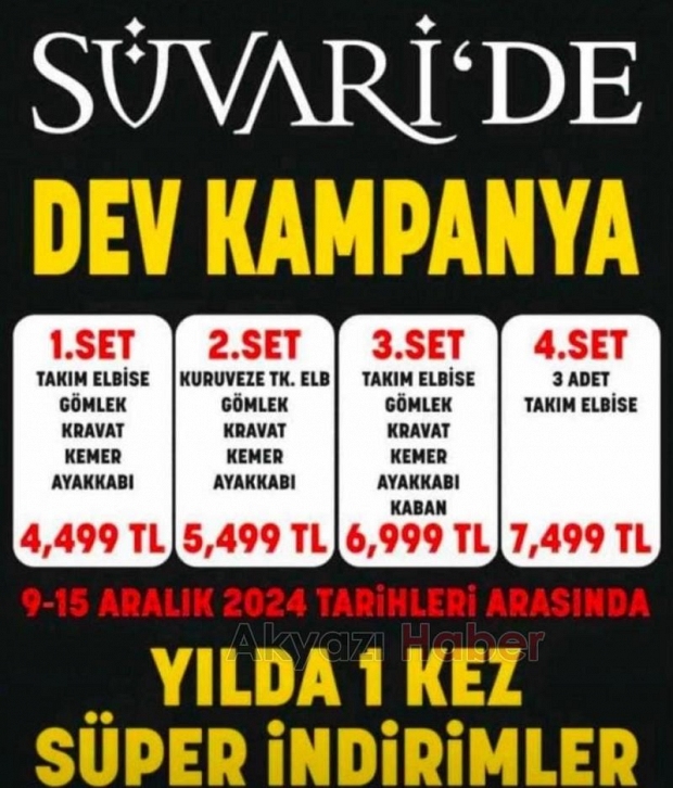 Süvari'den Akyazı'ya Özel Süper Dev Kampanya!