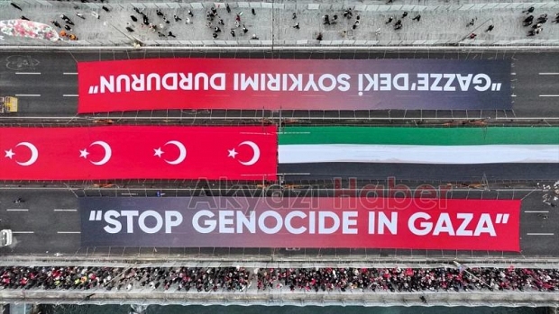 Milyonlar Galata'ya akın etti: Gazze'deki katliama 