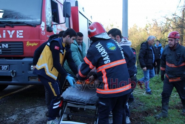 Otomobil dikenliğe uçtu 1 yaralı