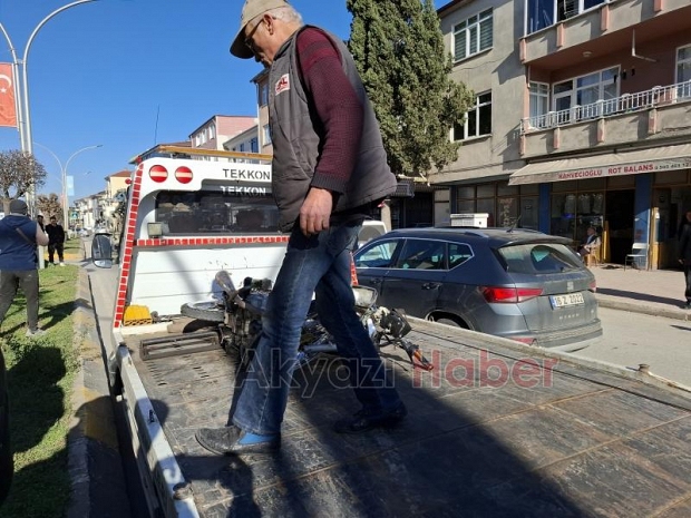 Dur ihtarına uymadı kaza yaptı 