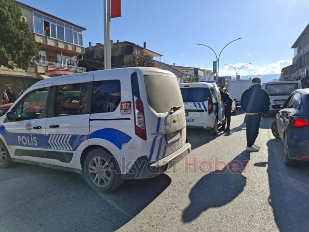 Dur ihtarına uymadı kaza yaptı 