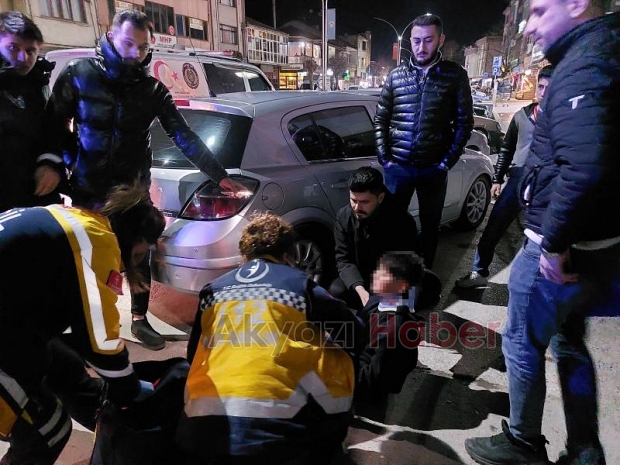 Bisikletli çocuk kazada yaralandı