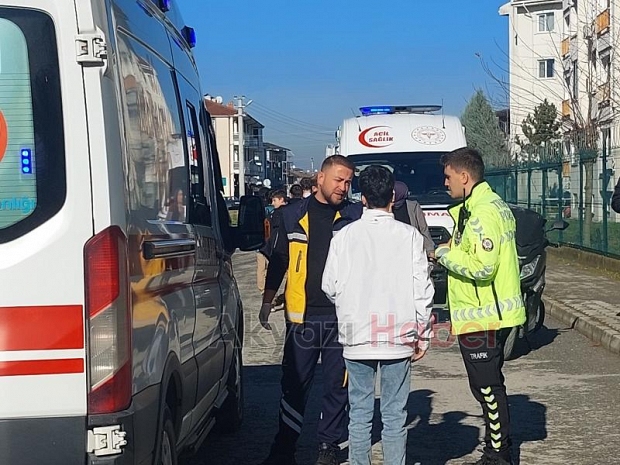 Motosiklet ile bisiklet çarpıştı: 2 yaralı