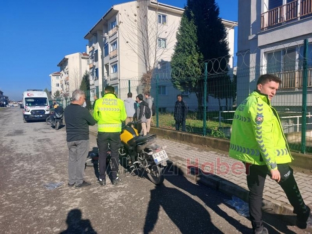 Motosiklet ile bisiklet çarpıştı: 2 yaralı