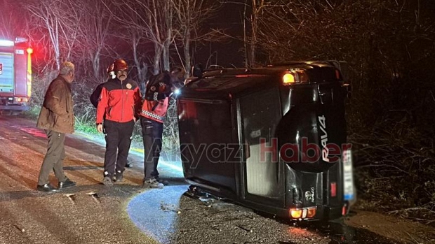 Cip devrildi ekipler sürücüyü aradı