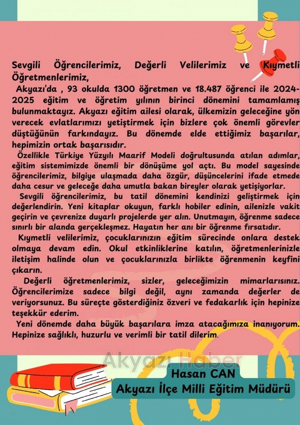 Hasan Can'dan tatil mesajı: Kendinizi geliştirmek için değerlendirin