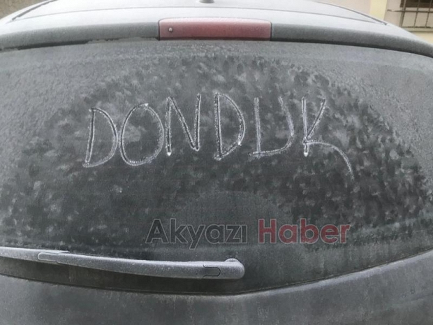 Akyazı buz kesti
