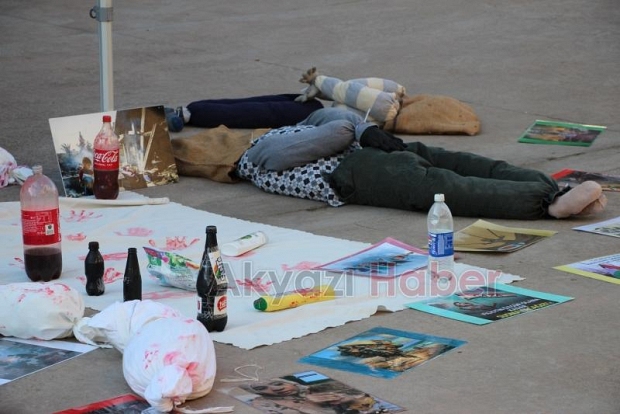 Akyazılı STK'lardan Gazze'ye destek nöbeti
