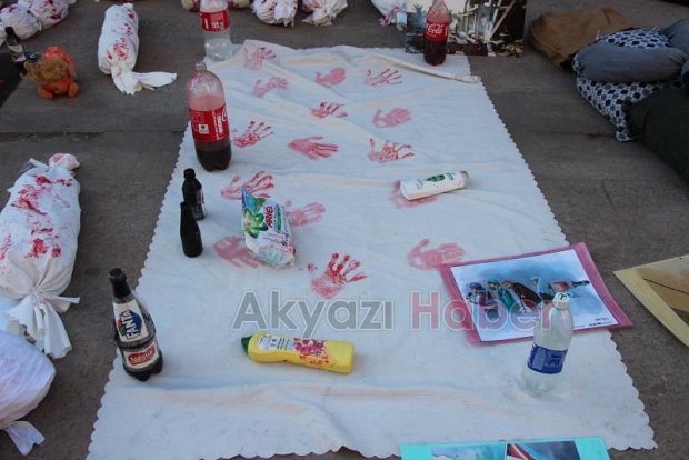 Akyazılı STK'lardan Gazze'ye destek nöbeti