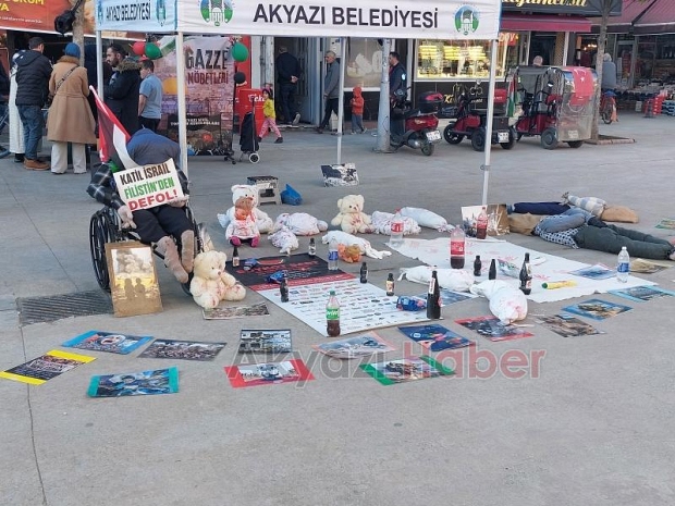 Akyazılı STK'lardan Gazze'ye destek nöbeti