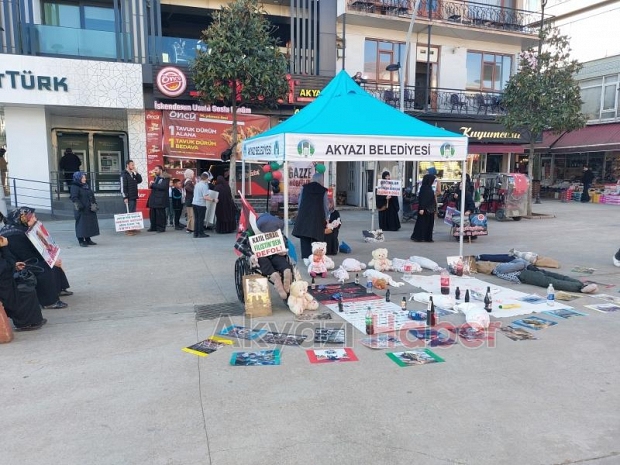 Akyazılı STK'lardan Gazze'ye destek nöbeti