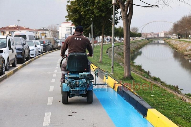 Sakarya'da bisiklet yolları güvenli hale getirildi