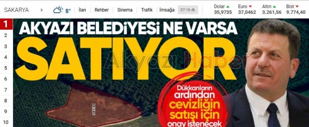Akyazı Belediyesi Sakarya gündeminde; Adeta emlak ofisi