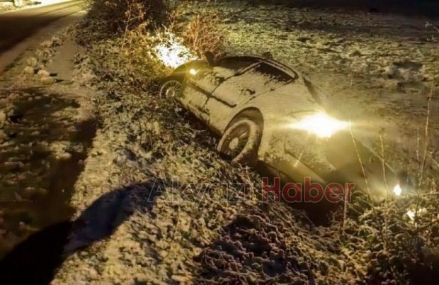 Kar yağdı kazalar peş peşe geldi
