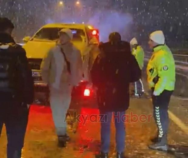 Kar yağdı kazalar peş peşe geldi