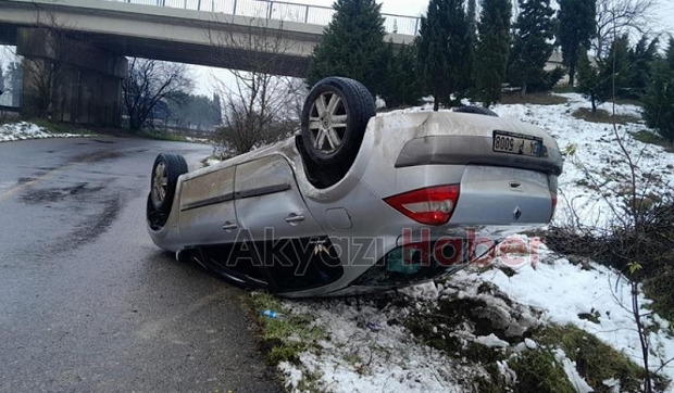 Akyazı'da korkutan kaza