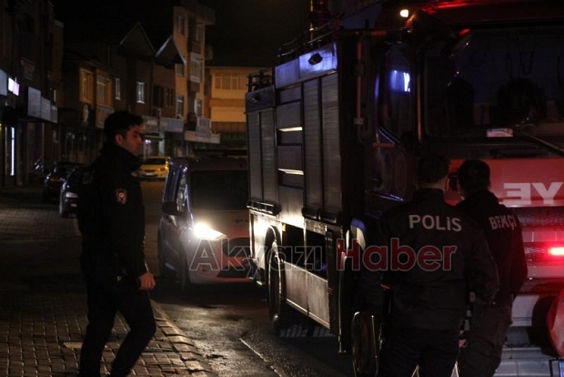 Akyazıda ekipleri alarma geçiren olay