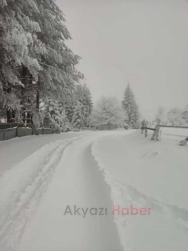 Acelle Yaylası'ndan kar fotoğrafları