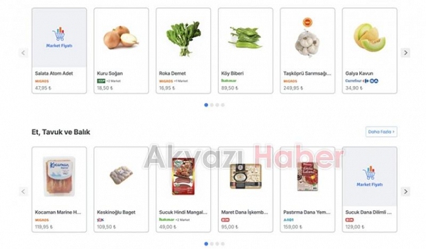 Market fiyatları tek sitede toplandı