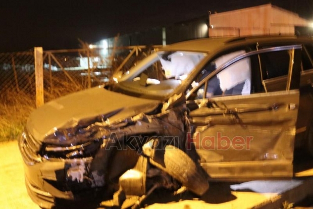Cip ile otomobil çarpıştı: 1 yaralı