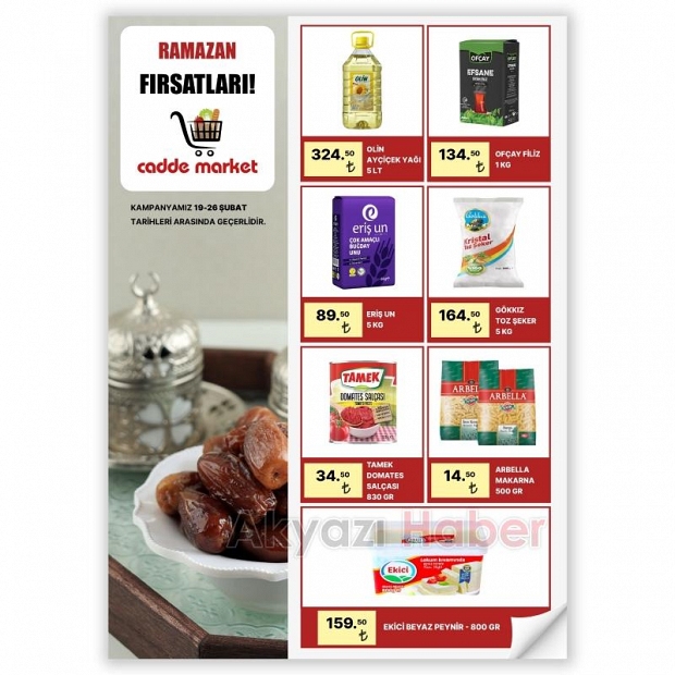 Ramazan’a Özel İndirimler Cadde Market’te!
