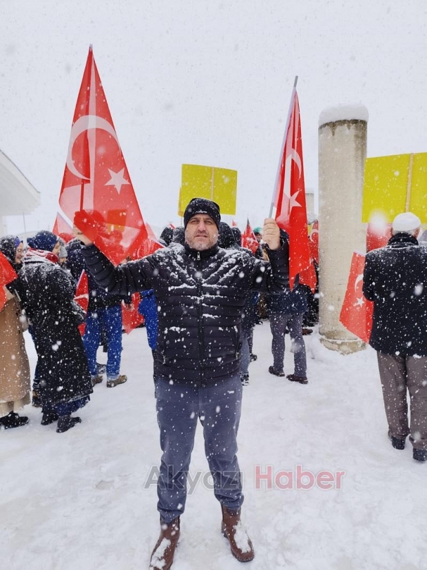 Kar demediler Gazze için yürüdüler
