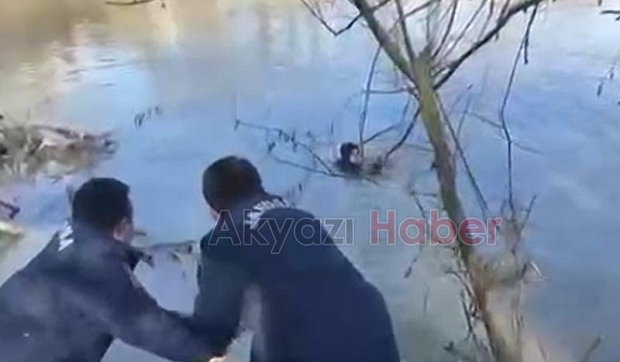 Sakarya Nehri'nden kurtarılan kadının görüntüsü ortaya çıktı