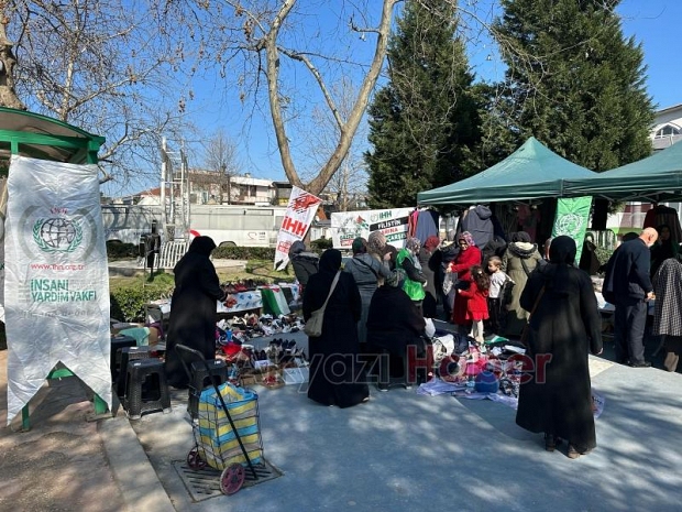 Akyazı'da Filistin’e destek kermesi