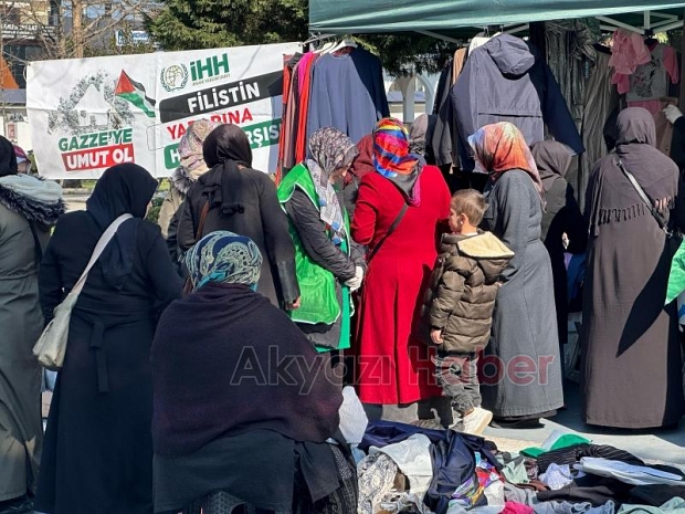 Akyazı'da Filistin’e destek kermesi