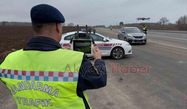 Helikopter ve dronlu denetimlerde 33 binden fazla sürücüye ceza