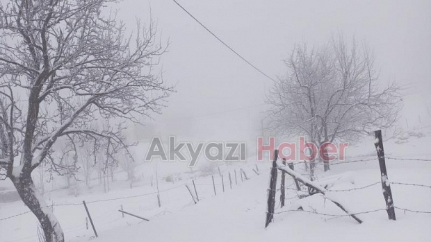Akyazı'da kar yağışı