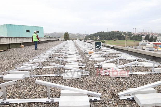 Terminalin çatısına kuruluyor,  4,5 milyon TL tasarruf sağlanacak;