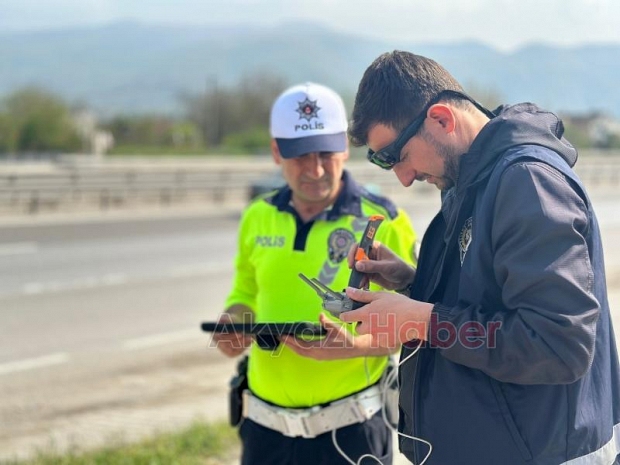 D-100'de dronlu bayram denetimi