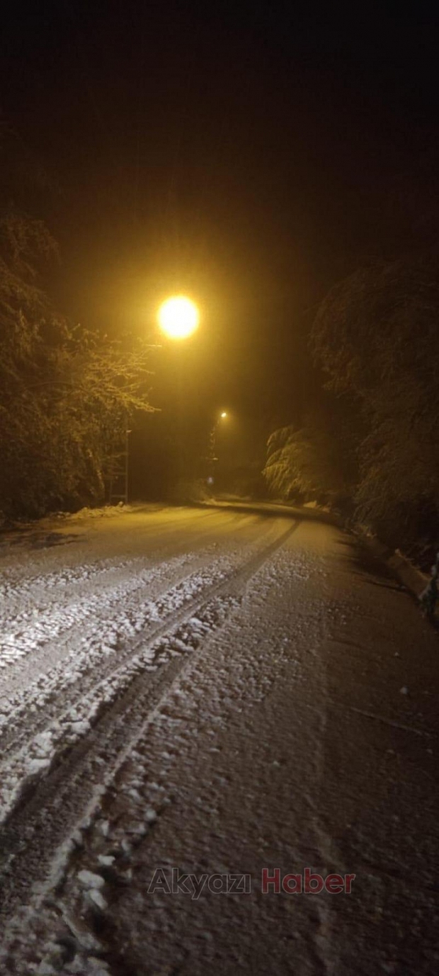 Sakarya'nın yüksek kesimlerine kar yağdı