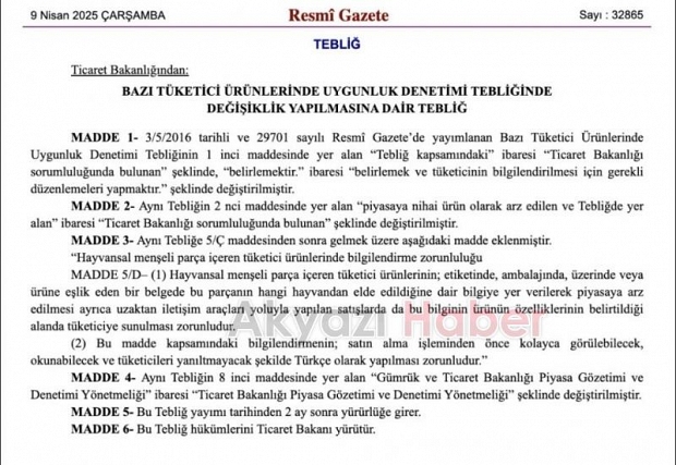 Tekstil ve ayakkabının hangi hayvanın derisinden yapıldığı etikette yer alacak