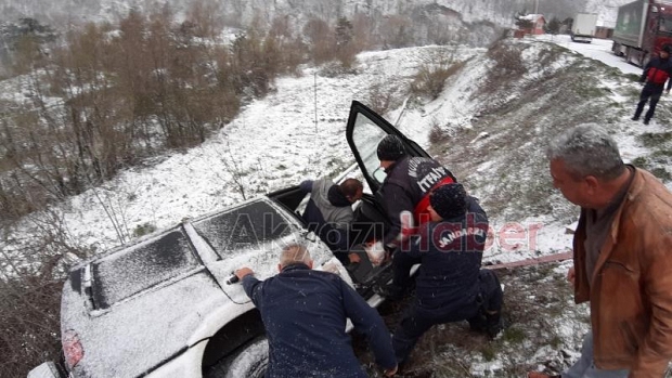 Mudurnu Akyazı yolunda kaza