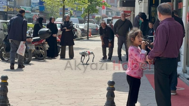 Robot Köpek Akyazılılarla Buluştu