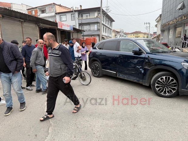 Kazada motosikletlinin parmağı koptu