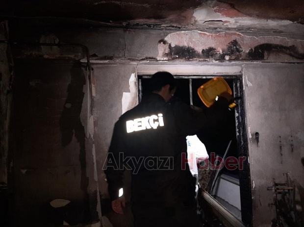 6 kişinin ölümden döndüğü yangında daire kül oldu!