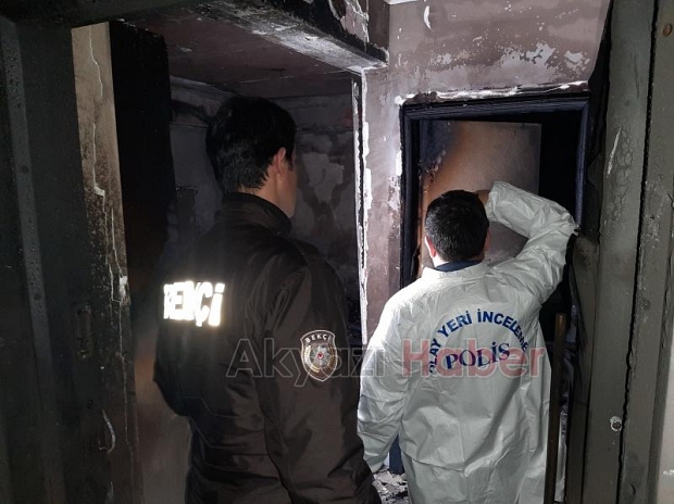 6 kişinin ölümden döndüğü yangında daire kül oldu!