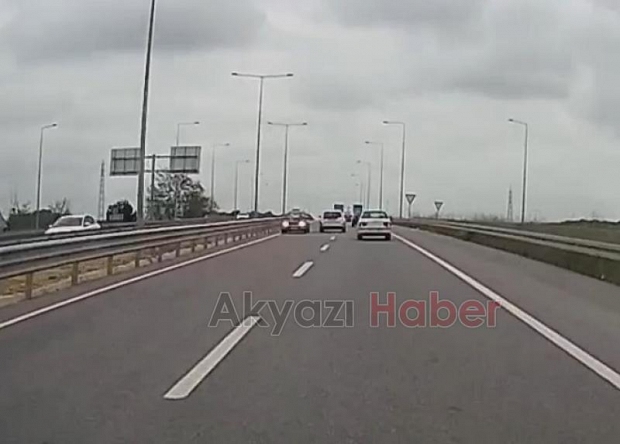 Duble yolda ters yön faciası kıl payı atlatıldı; İşte o anlar