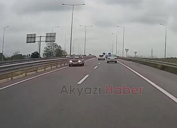 Duble yolda ters yön faciası kıl payı atlatıldı; İşte o anlar