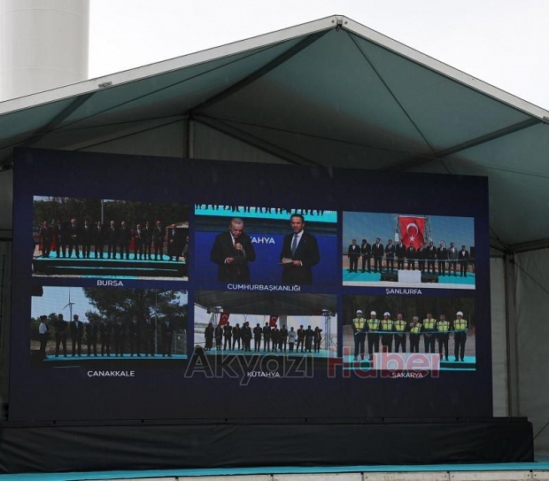 Sakarya'daki RES yatırımının açılışını Cumhurbaşkanı Erdoğan yaptı